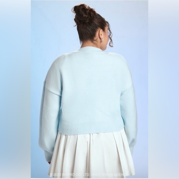 NWT-Plus Size Hello Kitty Cardigan Sweater - Picture 4 of 6